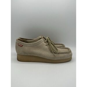 Clarks Womens Padmora Wallabee Low Tan Beige Suede Leather Comfort Shoes 7M